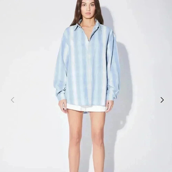 NWT RtA Sierra Shirt Blue Plaid size XS - Picture 10 of 11